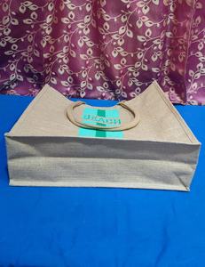 Sac fourre-tout en jute 17*14*6 avec deux poignées ouvertes pour les fêtes d'anniversaire et de mariage comme cadeau pour elle (plage) Caractéristiques Lettre Décoration - Product Image 5