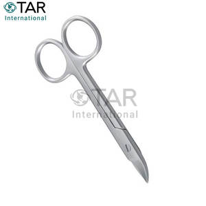 Tijeras Crown Beebee de 4,25 pulgadas, instrumentos médicos quirúrgicos dentales curvos, microtijeras de acero inoxidable, cirugía Oral Periodontal - Product Image 6