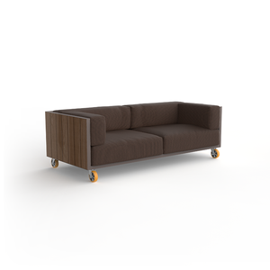 Sofá de Tres Plazas VINEYARD, Estilo Contemporáneo Minimalista, Muebles de Ratán PE para Exteriores, Patio, Terraza, Sala de Estar, Estilo Relajado - Product Image 2