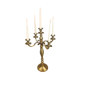 Support de bougie de conception la plus récente, taille personnalisée, qualité de luxe, candélabre en aluminium avec couleur dorée à bas prix - Product Image 1