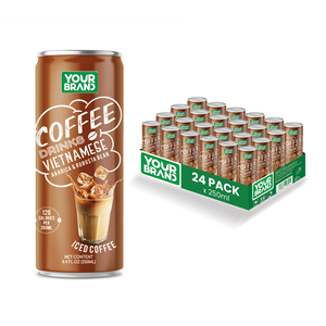 Etiqueta privada OEM - 100% Natural Arabica & Robusta Bean 250ml Lata de café helado Beber-Muestra gratis-Bebidas al por mayor Vietnam - Product Image 1