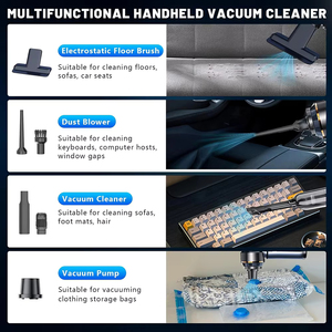 Aspiradora de Mano Inalámbrica de Alta Potencia con Carga Rápida VAC, 18000 Pa de Succión, Funciona con Batería, con Soplador de Aire y Lámpara LED - Product Image 6