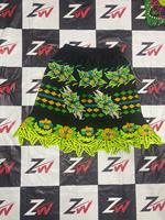 Jupe Mumu Grande Taille Style Traditionnel Micronésien Chuuk Pohnpei, Taille Naturelle, Broderie Florale, Imprimé Hawaïen - Dernière Collection