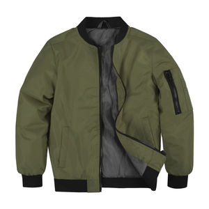Tendance décontracté respirant Letterman confortable blouson aviateur uni pour hommes avec logo personnalisé coupe régulière baseball vente en gros - Product Image 1