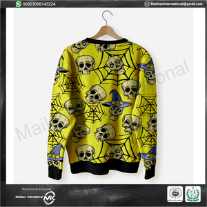 2024 gros pull uni personnalisé 100% coton sweat-shirt imprimé pull hommes sweat à col rond - Product Image 4