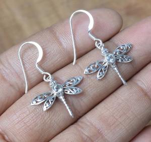 Pendientes de Plata de Ley 925 sólida para mujer, piedras preciosas de Topacio Azul, joyería colgante chapada en oro para ocasiones de boda - Product Image 5