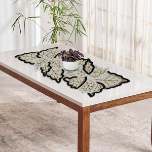 Coureur perlé attrayant pour la décoration de table de mariage et de fête utilise pour les paramètres uniques de la maison et de l'hôtel classiques meilleurs napperons perlés - Product Image 6