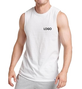Chemises musclées sans manches pour hommes Séchage rapide 60% Coton-40% Polyester Débardeur Protection contre les odeurs Évacuation de l'humidité avec logo - Product Image 1