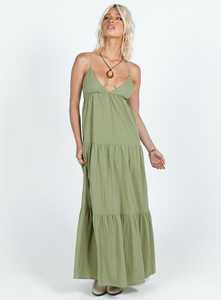 100% coton crêpe été col en V dos nu avec plusieurs niveaux lâche décontracté sans manches dames Maxi robe pour les femmes - Product Image 3