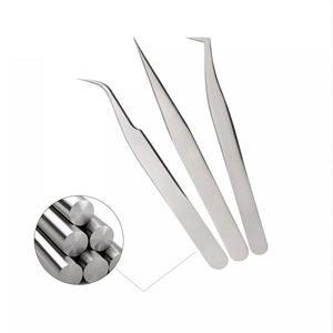 Pince à épiler à extension de cils à pointe pointue Pince à cils incurvée en acier inoxydable pour soins personnels et cils volumineux - Product Image 4