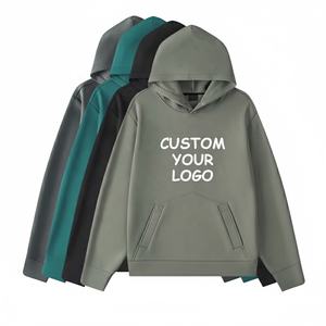 2025 diseño de logotipo personalizado transpirable invierno Sudadera con capucha hombres Casual Color sólido sudadera impresión Digital sublimación sudaderas con capucha - Product Image 4