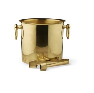 Cubo de hielo de níquel pulido de fundición de aluminio elegante Cubo de soporte de hielo de decoración del hogar y artículos de bar más vendidos - Product Image 4