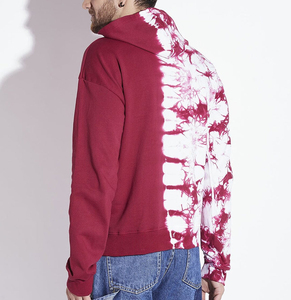 Sudadera Cómoda para Hombre con Capucha Ajustable, Diseño Único Personalizado de Dos Tonos con Tinte Anudado, Estilo Urbano - Product Image 6