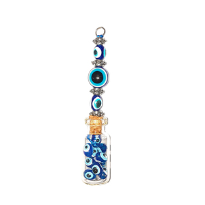 Evil Eye Bead Carabiner Keychain-Fashion Metal with 3D Shape - Product Image 3