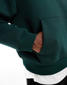 เสื้อฮู้ดและเสื้อกันหนาวโอเวอร์ไซส์สำหรับผู้ชายเสื้อฮู้ดแบบสวมหัวผ้าคอตตอน100% พิมพ์โลโก้ได้ตามต้องการ - Product Image 5