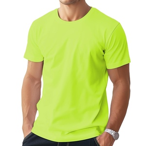 Camisetas de Cuello Redondo para Hombre, Color Sólido, Impresión Personalizada, 100% Algodón, Ropa de Verano de Alta Calidad, Corte Regular, Manga Corta, Transpirable - Product Image 1