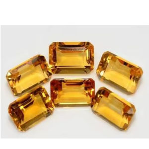 Pierre précieuse en citrine majestueuse de 16x12 mm - Citrine taille émeraude - Pierres naturelles de grande taille de qualité supérieure en vrac à prix de gros - Product Image 1