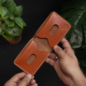 Cartera de cuero plegable No.98 (color marrón británico) - Product Image 3