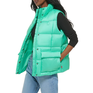 Chaqueta acolchada sin mangas de alta calidad para mujer Relleno de algodón personalizable Servicio OEM de invierno disponible Sólido Bangladesh - Product Image 3