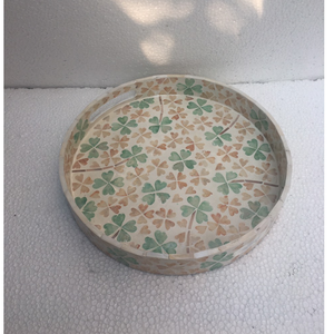 Bandeja de servicio de madera 100% hecha a mano con incrustaciones de fregona Nueva llegada Bandeja de tamaño personalizado decorativa de alta calidad de Vietnam - Product Image 6