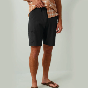 Short cargo pour homme avec cordon de serrage à la taille, séchage rapide, mélange léger de polyester et de coton - Product Image 1