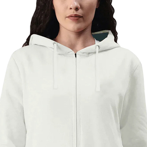 Nouvelle Arrivée – Sweat à Capuche Zippé Respirant de Luxe pour Femme en Polaire Polyester/Coton, Séchage Rapide, Design Unique Personnalisé, Hiver Tendance - Product Image 6