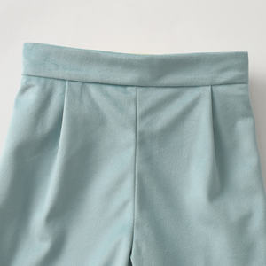 Pantalones Cortos de Terciopelo de Color Sólido para Niños, con Logotipo Personalizado, Cintura Elástica, Casuales, de Algodón, para Bebés y Niños Pequeños, Venta al por Mayor - Product Image 3