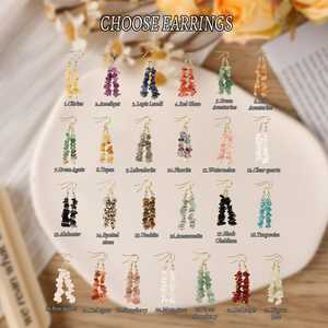 Boho ต่างหูลูกปัดด้วยการออกแบบสีฟ้าครามแอนดี้ cascading Fringe, เครื่องประดับของขวัญที่ไม่ซ้ำกัน - Product Image 5