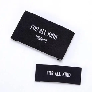 Top Quality Custom Labels New Design Custom Brand Logo High-density Garment Neck Label Clothes Woven Labels for <b>Clothing</b> - Product Image 2