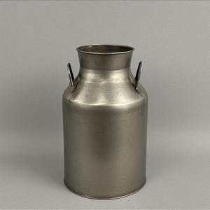 กระป๋องนมชุบสังกะสีแบบวินเทจคลาสสิกที่มีด้ามจับที่แข็งแรงเหมาะสำหรับห้องครัวสวนกลางแจ้งบ้านไร่คาเฟ่และพื้นที่ตกแต่ง - Product Image 2