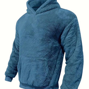 Men's Heavyweight Plain Dyed Hoodies in Bulk for Winter OEM Service <b>puller</b> fleece Hoodies with Packets Bangladesh manufactures - Product Image 1