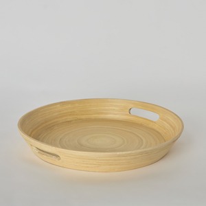 Eco friendly coiled bamboo <b>tray</b> cheapest price natural spun fiber serving <b>trays</b> for <b>table</b> centerpiece decor - Product Image 5
