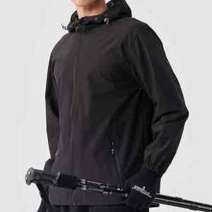 Chaqueta Cortavientos con Capucha y Media Cremallera, Personalizable, Impermeable, Camuflaje, Poliéster/Algodón, Unisex, Talla XS para Primavera - Product Image 2