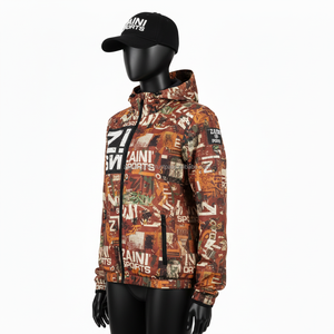 Chaqueta Cortavientos de Poliéster Premium de 130 GSM para Mujer, Estampado Completo Multicolor, Logotipo Personalizado, Chaqueta con Transferencia de Calor para Mujer - Product Image 4
