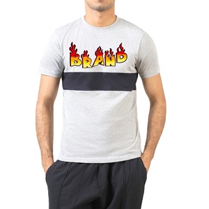 T-shirt Hip Hop Homme Streetwear 100% Coton Jersey 350g Impression Numérique Logo Personnalisé Panneaux Coupe Ample Respirant - Product Image 1