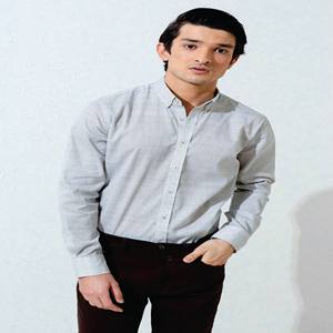 เสื้อเชิ้ตแขนสั้นลำลองทรงเข้ารูปสำหรับผู้ชาย ผ้าฝ้ายฟลานเนล 100% กระดุมเขาสัตว์ ใส่ได้ทุกฤดู - Product Image 2