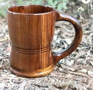 Hot Selling Custom Brown Modern Eco-Friendly Wood <b>Mug</b> Wheat Straw Material for Home and Restaurant Use Wedding Occasions - Product Image 3