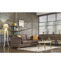 Gloria Holz-Sofagarnitur Luxuriöses Chesterfield Europäischer Stil Modulares Dreisitzer-Sofa für Wohnzimmer Küche Werkstatt Apartment Hotel