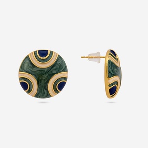 Trendy Geometric <b>Stud</b> <b>Earrings</b> 192672 Bezel Setting Stainless Steel Zinc Alloy Plastic Pearl Diamond Inlay Religious for Parties - Product Image 4