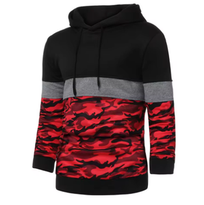 Moda Patchwork Hoodie Urban Street Style Pullover Sudadera Elegante Streetwear Pullover para hombres - Product Image 3