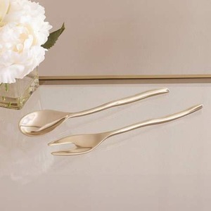 Service à salade décoratif fait main en laiton avec motifs raffinés et ton doré parfait pour les cadeaux et les occasions spéciales - Product Image 4