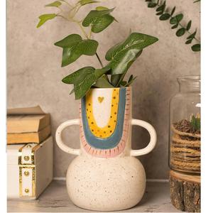 Vase en argile antique indien fabriqué à la main Vase à fleurs en céramique décoration de la maison bureau et hôtel Design moderne élégant en céramique Wholesa - Product Image 5