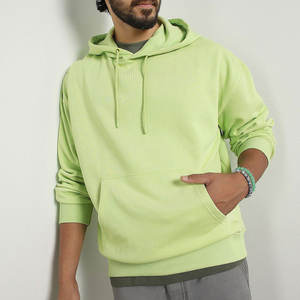 Sudaderas con capucha de calle de alta calidad para hombre 450GSM 100% algodón Sudadera con capucha de gran tamaño para hombre Casual en blanco suelta Fit Color sólido Sudadera con capucha para hombre - Product Image 6