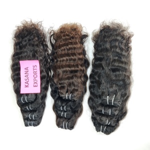 Extensions de cheveux humains vierges vietnamiens en gros, alignés aux cuticules, 100 % naturels, couleur noire, pour femmes, ondulations profondes - Product Image 1