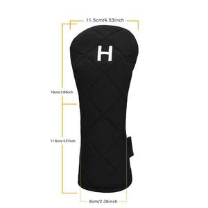 Housse de tête de driver de golf, fabrication directe, broderie personnalisée, cuir durable, housses de club de golf, couleur noire, en solde - Product Image 6
