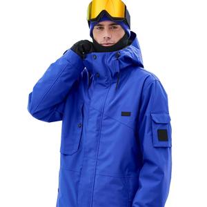 Chaqueta de esquí personalizada de alta calidad para hombre con 3 capas de carcasa dura, capucha desmontable, cuello levantado, bolsillo en el pecho, para senderismo de montaña - Product Image 5
