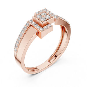 Anillo de Compromiso de Oro Rosa de 14K con Diamante Redondo Cultivado en Laboratorio para Mujer |   Diamante Cultivado Nuevo - Product Image 4