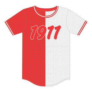 Maillot de baseball personnalisé KAP demi-demi-entièrement en maille 100 % polyester avec logos brodés pour fraternité - Product Image 2