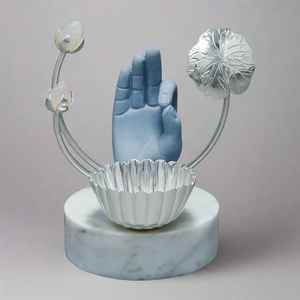 Hand Design <b>Bowl</b> on Marble Base for Home Hotel and Restaurants Dinnerware Chocolate Fruits <b>Bowls</b> <b>Silver</b> Color Food Serving <b>Bowls</b> - Product Image 5