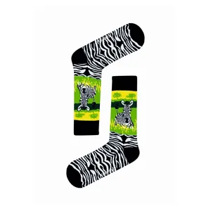 Zebra Desenli ระบายอากาศใช้ในชีวิตประจำวัน Renkli orap - Product Image 1